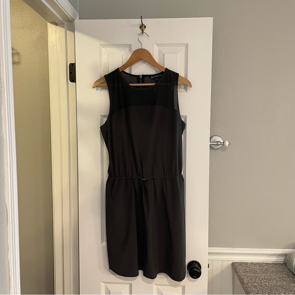 Athleta Charcoal Sleeveless Mini Dress